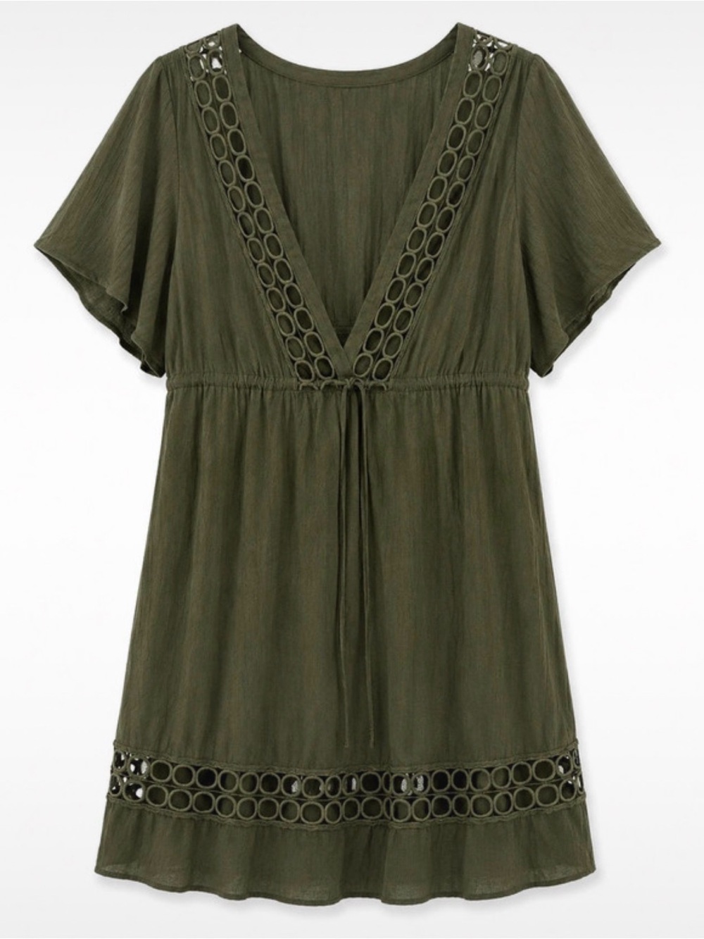Olive Green Women's Swim Cover-Up Tunic